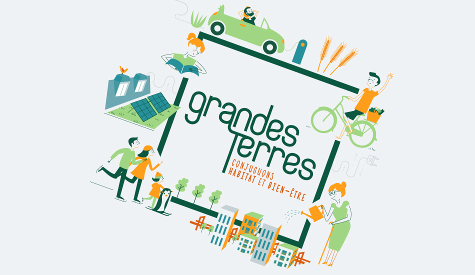 Cergy Grand Champ Visuel composition illustrée par cecile reverdy