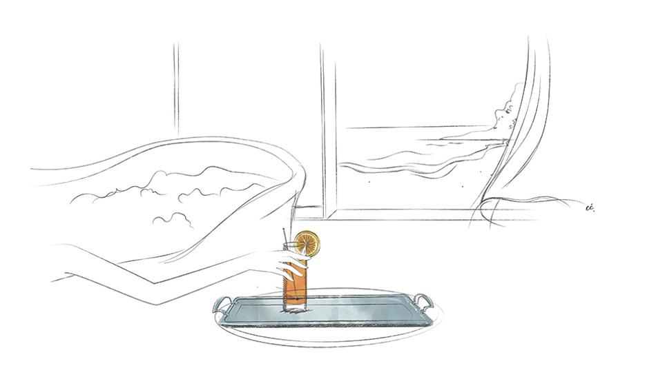 Essentiel Conciergerie - Illustration au trait et aquarelle pour service haut de gamme 1 par Cé. Cecile Reverdy