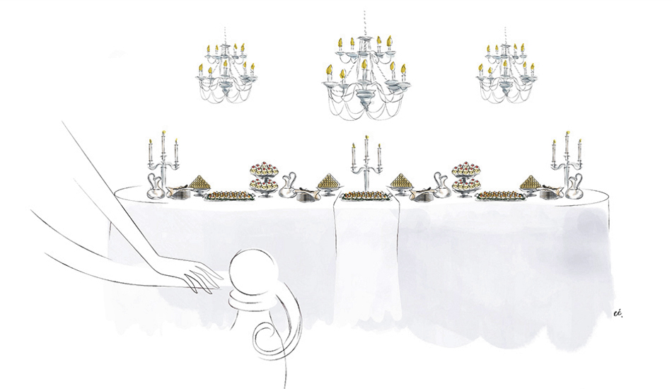 Essentiel Conciergerie - Illustration au trait et aquarelle pour service haut de gamme 2 par Cé. Cecile Reverdy