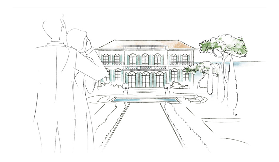 Essentiel Conciergerie - Illustration au trait et aquarelle pour service haut de gamme 3 par Cé. Cecile Reverdy