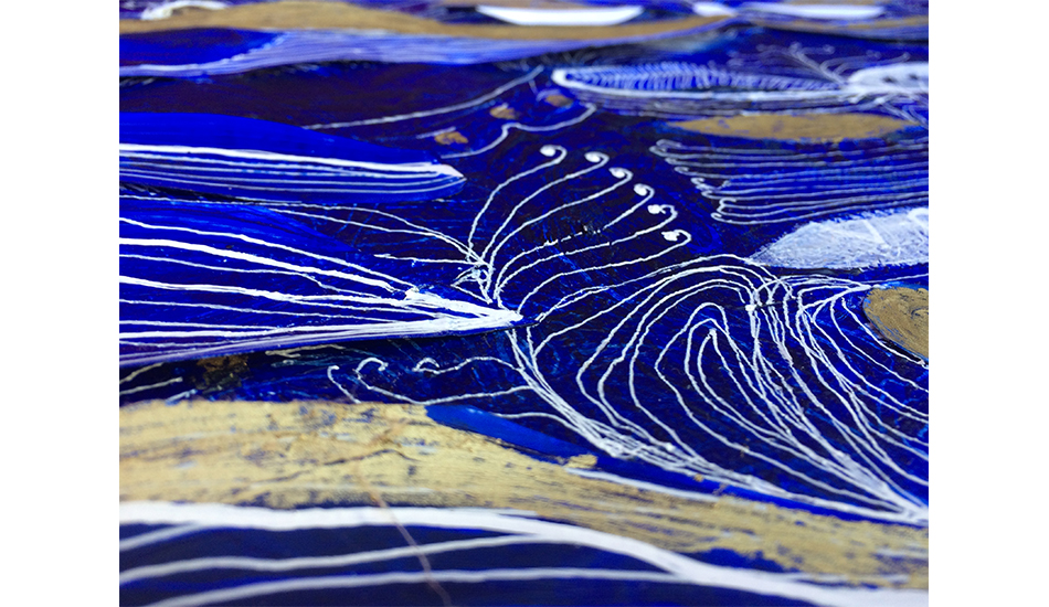 Technique mixte sur toile - Autre angle de vue de l'œuvre originale 6 par Cécile Reverdy