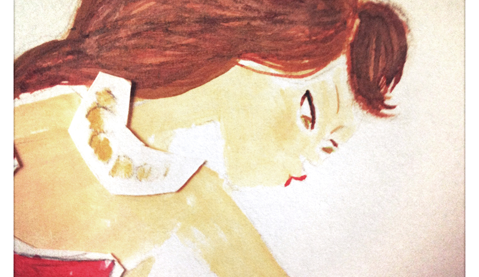 portrait-melanie-peinture-collage-cecile-reverdy