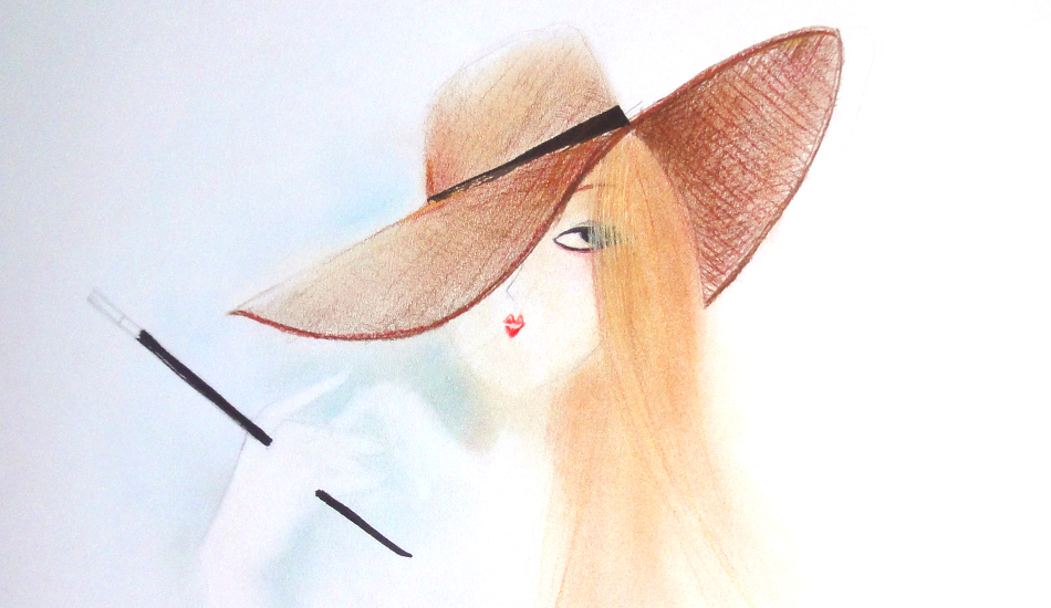 Portrait de femme au pastel sur papier - Œuvre artistique originale 1 par Cé. Cecile Reverdy