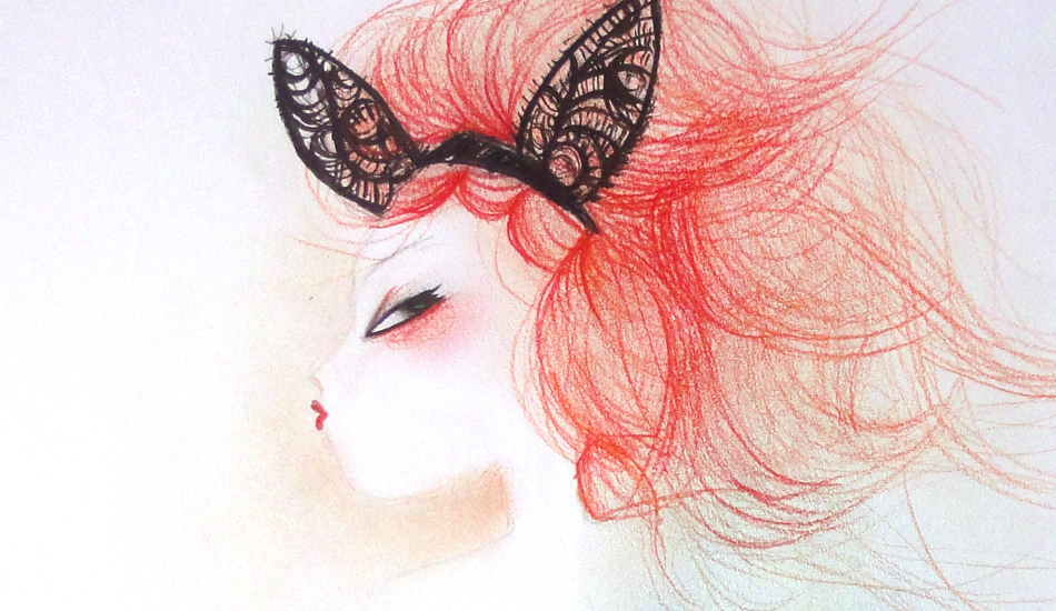 Portrait de femme au pastel sur papier - Œuvre artistique originale 2 par Cé. Cecile Reverdy